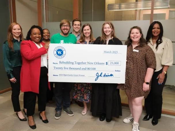 Hancock Whitney Opportunity Grant check presentation