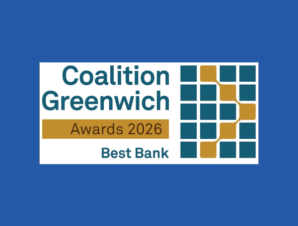 2026 Coalition Greenwich Awards logo on blue background