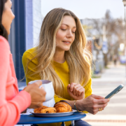 Entrepreneurs at a working lunch
