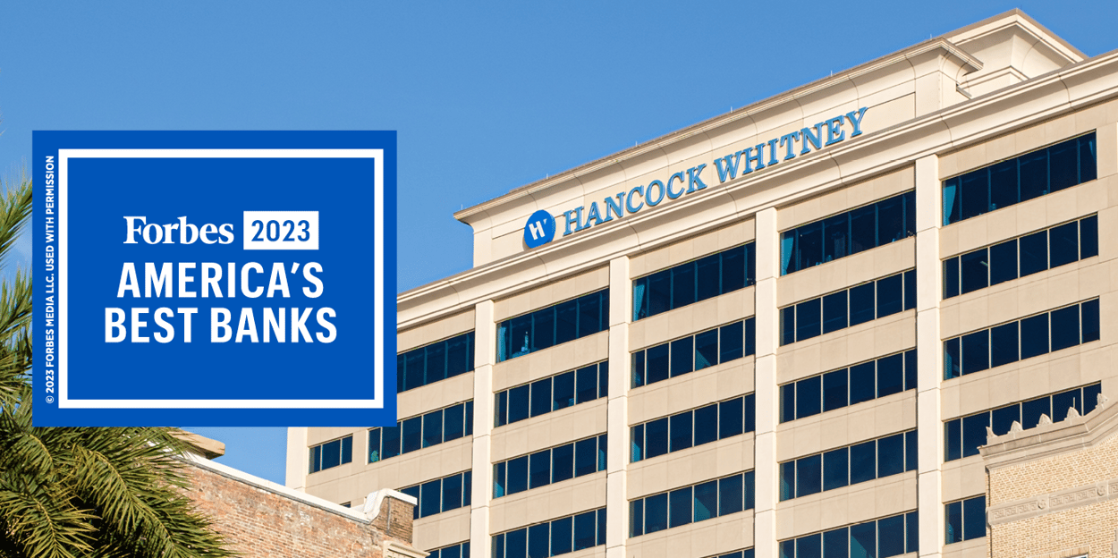 Hancock Whitney named one of "America's Best Banks 2023" by Forbes
