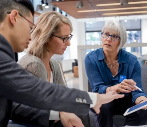 Couple working with their financial advisor