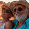 Retired couple on vacation