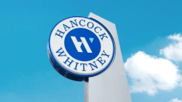 Hancock Whitney sign and logo
