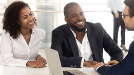 Couple learning about their 2026 tax refund