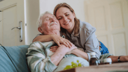 Multi-generational family celebrating
