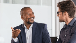 Executive discussing possibility of an asset-based loan