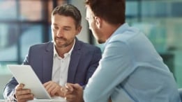 Business owner planning his sale and exit with an advisor