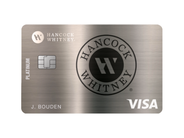 Hancock Whitney Visa platinum credit card