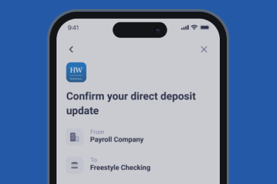 Hancock Whitney mobile app direct deposit confirmation